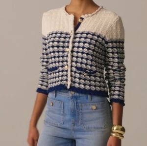 J.Crew Textured Crochet Lady Jacket